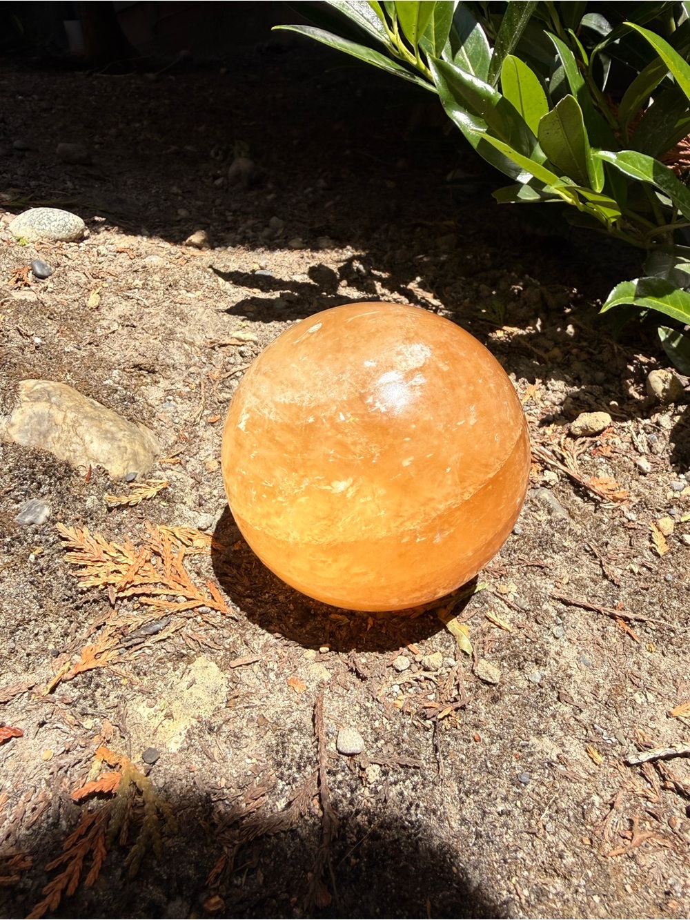 Gorgeous Large Orange/Honey Calcite Sphere